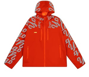 Hooded Men's <b>Red</b> Cotton Puffer <b>Jacket</b> <b>Waterproof</b> Windproof Sporty Zipper Front Autumn/Winter Outdoor Casual Coat - Product Image 1