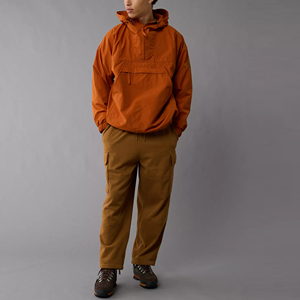 Chaqueta Anorak de Nailon con Camuflaje Personalizada para Hombre, Cuello Alto Informal de Invierno con Cierre de Cremallera de un Cuarto y Logotipo Frontal - Product Image 2