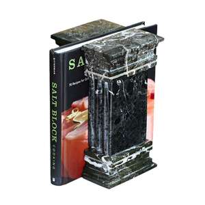 Sujetalibros de Mármol Ónix, Regalos de Arte Originales, Forma Personalizada, Sujetalibros de Mármol Multicolor, Precio Económico, Sujetalibros de Mármol Negro Zebra King - Product Image 1