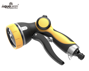 Pistolet d'arrosage de jardin en métal pour le lavage des animaux et des voitures, robuste, avec poignée ergonomique à bouton-poussoir - Product Image 1