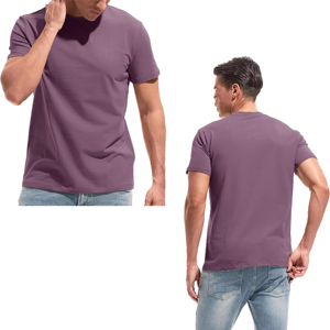 T-shirt uni élégant de qualité supérieure pour homme, été, coton doux, respirant, léger, col rond, manches courtes, décontracté, confortable, pour tous les jours - Product Image 4