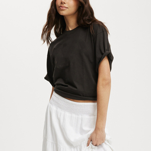 T-shirt en coton pour femme 220 GSM 100 % écologique séchage rapide respirant coupe classique logo personnalisé imprimé OEM ODM vente en gros - Product Image 2