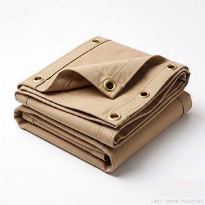 Bâche de camion en toile imperméable tissée 100 % coton peigné, épaisse, taille personnalisée OEM 2026, kaki, orange, marron - Product Image 1