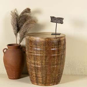 Table basse en bois massif de style classique moderne et luxueux, personnalisée par Kusum Art, avec sculpture artisanale décorative, écologique, pour salon, intérieur. - Product Image 4