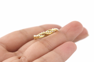 Anillo Minimalista de Plata de Ley 925 con Perla y Oro de 14K, Banda Delicada – Regalo para Dama de Honor / Cumpleaños - Product Image 6