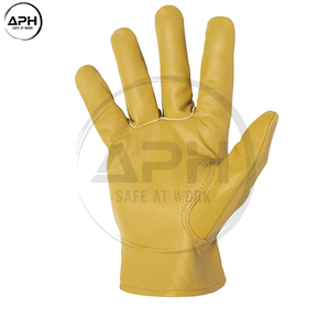 Classic Canadian <b>Gloves</b> Leather Soft Palm Comfortable Fit Canvas Back <b>Knit</b> Wrist For Industrial Workshop Use For Wholesale Rate - Product Image 3