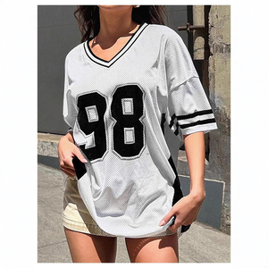 T-shirt d'été pour homme en maille unie à manches courtes, coupe oversize, grande taille, séchage rapide, pour la course et le sport - Product Image 3