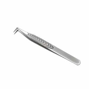 Pinzas de Precisión para Pestañas de Acero Inoxidable, Punta Delgada de 90 Grados, Superficie Lisa, Herramienta para Extensión de Pestañas Voluminosas - Product Image 3