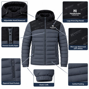 Nueva Chaqueta Acolchada con Logotipo Personalizado, Chaqueta de Plumón Gruesa para Exteriores, Chaqueta Acolchada de Forro Polar para Hombre - Product Image 5