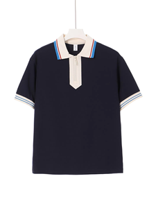 Men's 240 GSM Pique Cotton <b>Half</b>-Zip Polo <b>Shirt</b> - 2025 Spring Summer Trending Loose-Fit Short Sleeve Top for Casual Street Style - Product Image 6