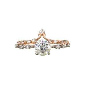 Anillo de Corona de Oro Sólido de 14K con Diamante Cultivado en Laboratorio de 1.04 CT, Certificado IGI, Claridad VVS-VS, Joyería Fina, Conjunto para Boda - Product Image 1