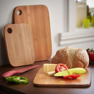 Ensemble de planches à découper en bambou rectangulaires antidérapantes, lavables au lave-vaisselle, pour légumes et fruits, planches à découper plates - Product Image 2