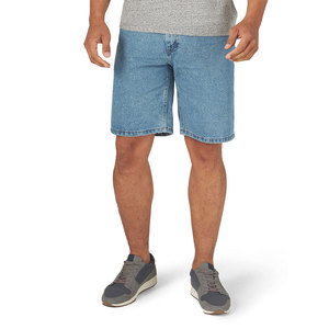 New Summer Winter High Street Style Men's Mid <b>Straight</b> Denim Shorts 100% Cotton Breathable Customizable Oversized Fit Wholesale - Product Image 1