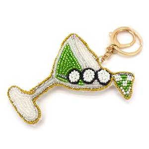 Seed Beads Embroidery <b>Elephant</b> Keychain Decorative <b>Gift</b> Accessory Seed Beads Handcrafted Bird Embroidery Keychain Fashion Key - Product Image 4