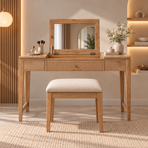 ELYSIUM Brand Wood <b>Dressing</b> <b>Table</b> Bedroom Furniture Makeup <b>Vanities</b> Oak/Pine/Acacia Solid Wood Factory Price - Product Image 4