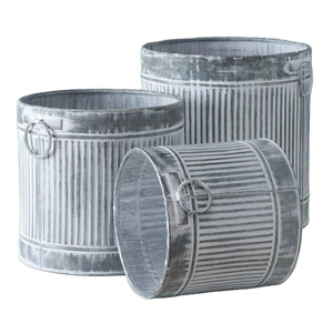 Meilleures ventes : Jardinières en fer ondulé en zinc, design minimaliste, plateaux de jardin, pots – Fournisseurs en gros en Inde - Product Image 1