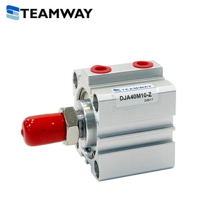 TEAMWAY DJA-Z กระบอกลมขนาดกะทัดรัด, ปรับระยะชักได้, เกลียวตัวผู้, ขนาดรู 12-100 มม., ใช้แทน Airtac SDA, กระบอกลมแบบบาง - Product Image 1