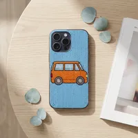 Sarung Ponsel Bordir Manik-manik untuk Apple iPhone, Latar Belakang Biru Muda, Aksesori Mode Modern untuk Kerajinan Sulaman