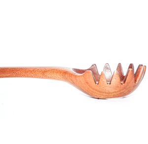 Cuillère de service en bois avec long manche, durable, faite à la main, en acacia, ustensile de cuisine pour nouilles, style fourchette - Product Image 5