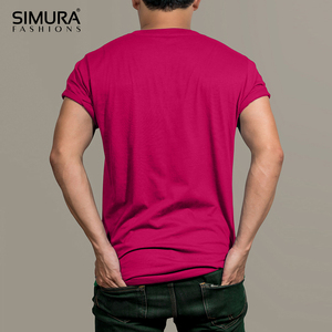 SIMURA Men's Regular Fit Solid Green Cotton Short Sleeve <b>T</b>-<b>Shirt</b> O-Neck Casual Jersey <b>Pocket</b> Design Eco-Friendly Anti-Wrinkle - Product Image 6