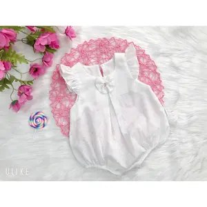 Factory Fashionable summer baby girls romper baby clothes bodysuit