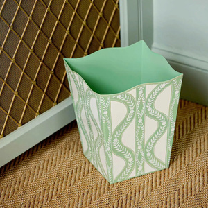 Boîte de rangement décorative de luxe peinte à la main et laquée, poubelle décorative, solution de rangement élégante pour le salon, la chambre et la décoration intérieure - Product Image 5