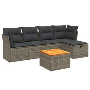 Conjunto de Sofá de Jardín de Ratán Gris de 4 Plazas con Almacenamiento, Diseño Contemporáneo para Exteriores - Product Image 4