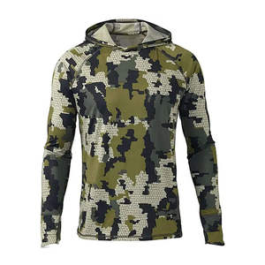 Custom Sublimation Printed Men's UPF 50 Hoodie Quick Dry Sun Protective <b>Waterproof</b> Polyester Shirt Hiking Fishing Hood Adults - Product Image 5
