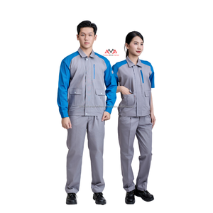 Conjunto de Uniforme de Trabajo Industrial Unisex de Talla Grande, Camisa y Pantalones de Trabajo para Construcción, Automoción, Soldadura y Electricidad - Product Image 5