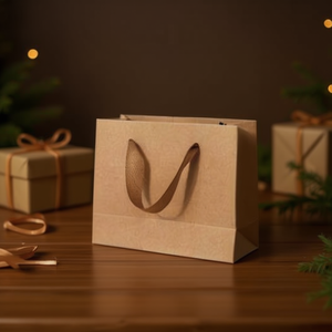 Sacchetto regalo in carta kraft Ilan 35x13x26 cm con manici per confezioni regalo - Product Image 2