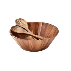 Tazón de Servir Contemporáneo de Madera de Acacia Hecho a Mano, Ecológico y de Lujo, con Acabado Pulido, Apto para Lavavajillas, para Servir Alimentos en Fiestas - Product Image 5