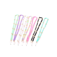 Chaîne de collier Z Fashion 70 cm en plastique plaqué or multicolore pour lunettes et accessoires de sac