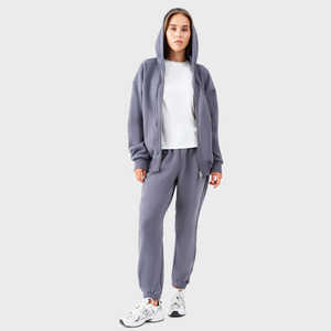 Women's <b>Plus</b> <b>Size</b> Casual Sportswear Track Suit Hoodie <b>Jogger</b> Sweatpants Long Pant Zip Sweatsuit Two Piece <b>Set</b> for Autumn Season - Product Image 2