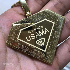 Colgante de Plata de Ley 925 para Hombre con Logotipo Inicial de Diamante Moissanite VVS de Corte Brillante, Letra, Número o Nombre Personalizado, Estilo de Lujo - Product Image 3