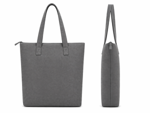AMANI 300GSM Grey <b>Canvas</b> <b>Tote</b> Bag Large Capacity Eco Friendly Reusable Shopping Bag Custom Logo Zipper Heavy Duty Wholesale - Product Image 6