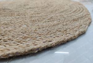 พรมปอกระเจาถักด้วยมือแนวชนบทพรมพื้นที่เส้นใยธรรมชาติเป็นมิตรกับสิ่งแวดล้อม - Product Image 5