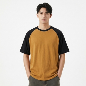<b>Top</b> Sellers Wholesales Custom Color Block <b>Raglan</b> Sleeve 250g 100% Cotton Long Sleeve T-Shirts for Men Unisex Tshirt - Product Image 4
