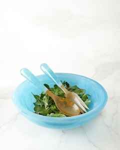 Bol de service en résine artisanale de designer avec ensemble de cuillères pour la décoration intérieure et le marché de détail des boutiques de cadeaux - Product Image 1