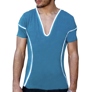 T-shirts pour hommes en coton peigné 100% respirant, coupe ample, imprimés sur mesure, prix de gros, fabrication originale, aspect soyeux - Product Image 5