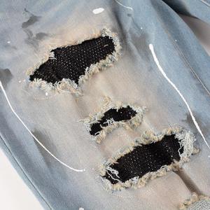 Nuevos Jeans de Mezclilla Blancos a la Moda para Hombre, Corte Recto, Cintura Media, Ajustados, Elásticos, a Precios Muy Bajos - Product Image 6