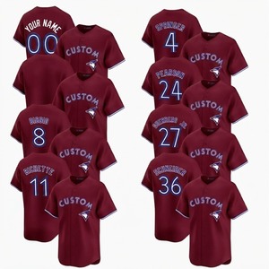 Jersey de Fútbol Americano Personalizado para Hombre, Color Borgoña, con Apliques de Nombre y Número del Equipo, Transpirable, de Secado Rápido, Antibacteriano, Manga Corta, 100% - Product Image 1