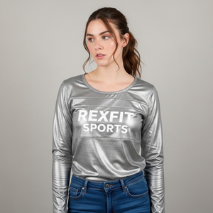 Camisetas de Manga Larga de Algodón Casual para Mujer, Cuello Redondo Personalizado, Transpirables, Deportivas y a la Moda - Product Image 4