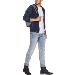 Chaqueta Varsity Cortavientos de Secado Rápido para Hombre, Cuello Alto, Estilo Urbano, Diseño con Cremallera, Precios al por Mayor - Product Image 4