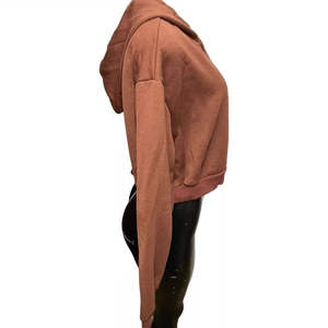 Sweat-shirts à capuche zippés en molleton français de qualité supérieure pour femmes, grandes tailles, style streetwear, en coton, décontractés, unis, tricotés pour l'hiver, avec logo tie-dye sur le devant. - Product Image 4