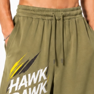 Pantalones de chándal casuales de verano para hombre, de pierna ancha, holgados, con cordón y estampado de letras - Product Image 4
