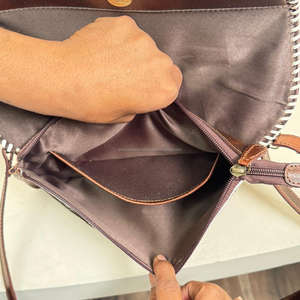 Directo de fábrica 2025 bolso de mano de cuero de vaca genuino con diseño Floral y correa ajustable para mujer - Product Image 6