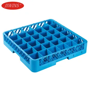 64 Compartment Rack Glass Cup Dish Washing Rack PP Plate Tray Glass Rack For Commercial Kitchen Hotel Restaurant Bar Dishwasher