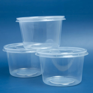 Custom printed Factory 16oz Plastic PP Disposable Dessert <b>Container</b> Round <b>Clear</b> Bowl Cup Fruit Boxes with Lid Top Selling 2026 - Product Image 1