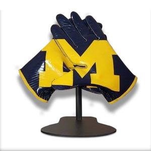 Guantes de Fútbol Americano para Receptor, Diseño Personalizado, Tallas Juveniles y para Adultos, Negros, Grandes, de Cuero PU con Agarre, para Todas las Temporadas, Sublimados, Suministro del Fabricante - Product Image 2