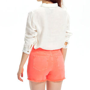 Shorts de mezclilla para mujer 2026, estilo urbano de verano, pantalones cortos rectos de cintura alta para mujer, color sólido, con bolsillos cargo, BY HI - Product Image 5